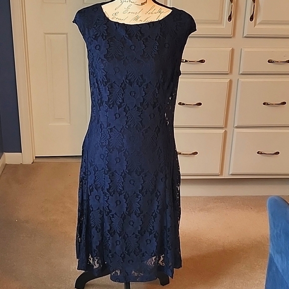 American Living Navy Lace Dress - Picture 1 of 5
